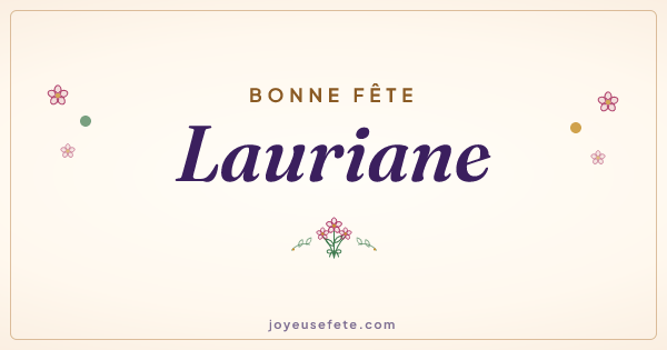 Image « Bonne fête Lauriane » au format large