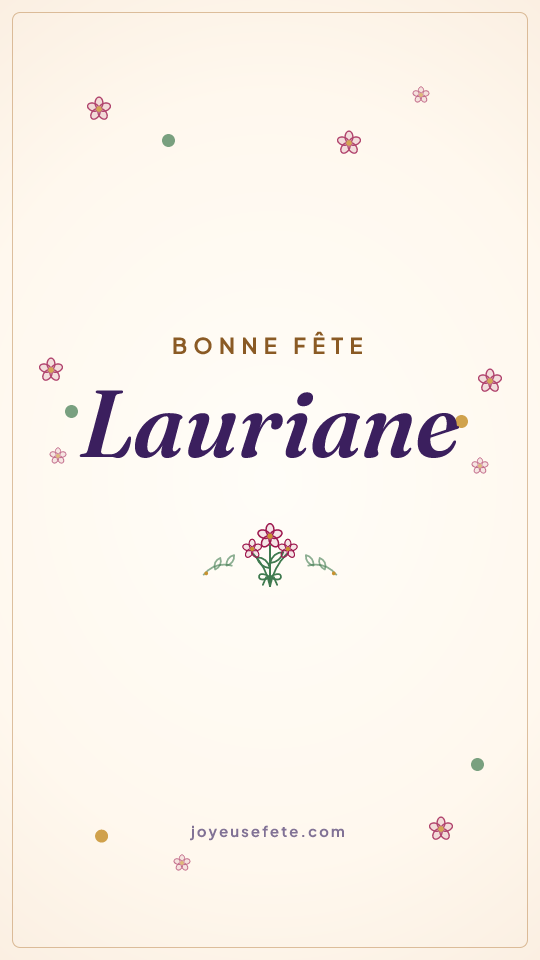 Image « Bonne fête Lauriane » au format story