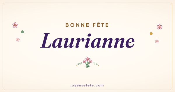 Image « Bonne fête Laurianne » au format large