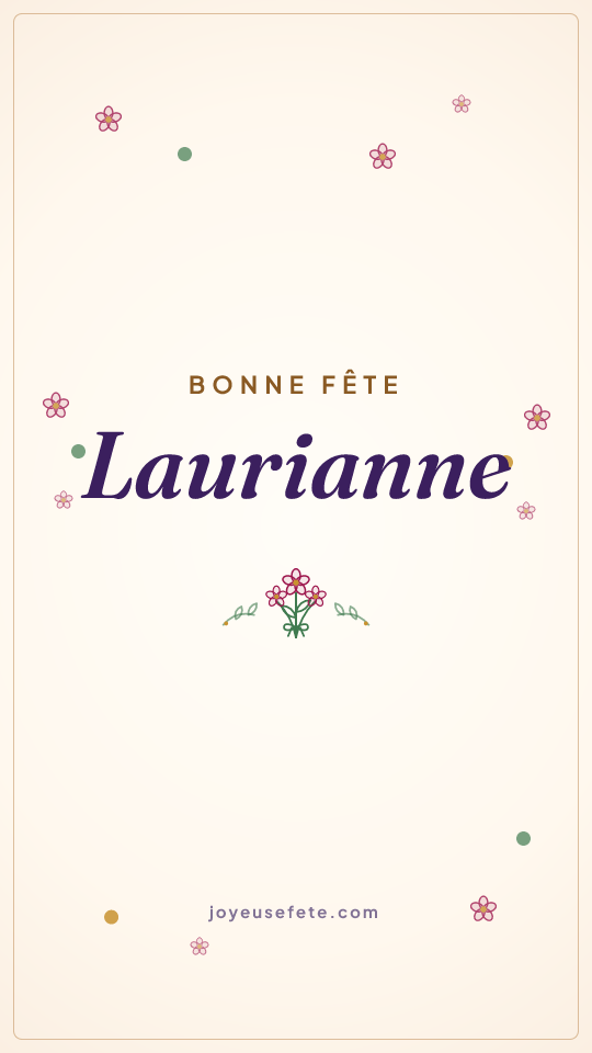 Image « Bonne fête Laurianne » au format story