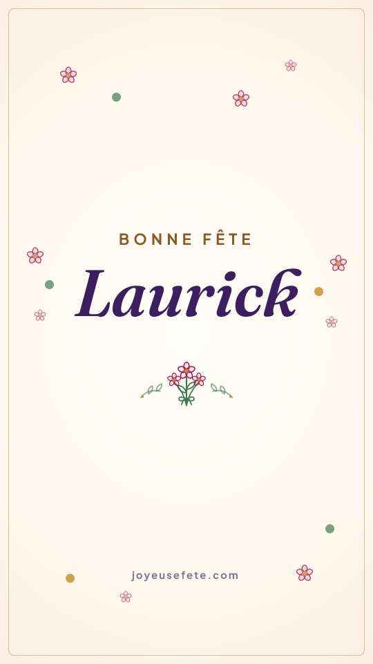 Image « Bonne fête Laurick » au format story