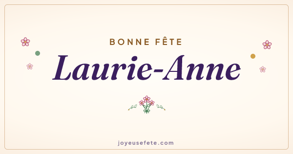 Image « Bonne fête Laurie-Anne » au format large