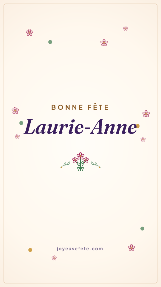 Image « Bonne fête Laurie-Anne » au format story