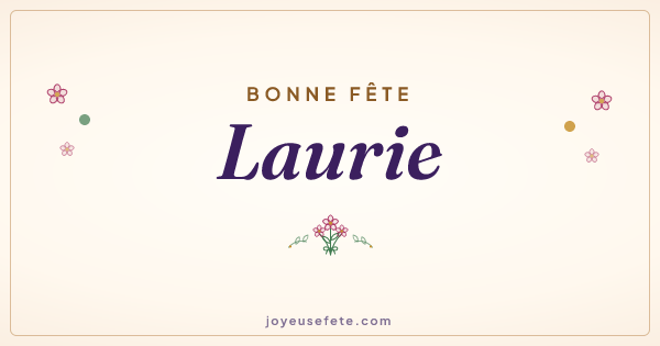 Image « Bonne fête Laurie » au format large