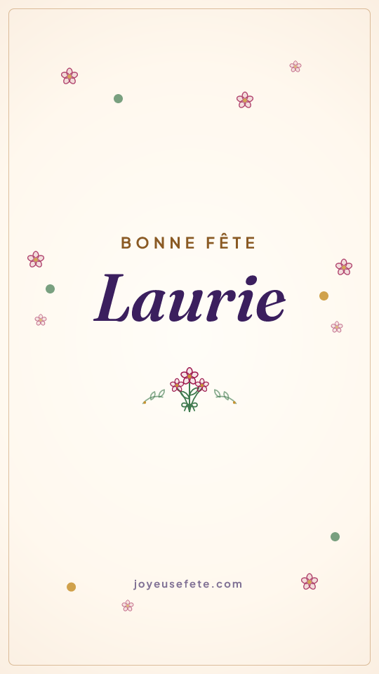Image « Bonne fête Laurie » au format story