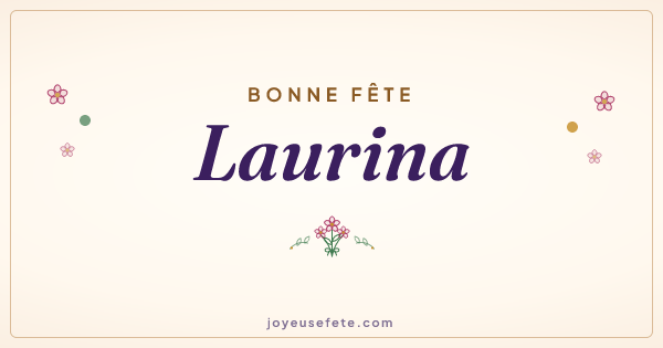 Image « Bonne fête Laurina » au format large