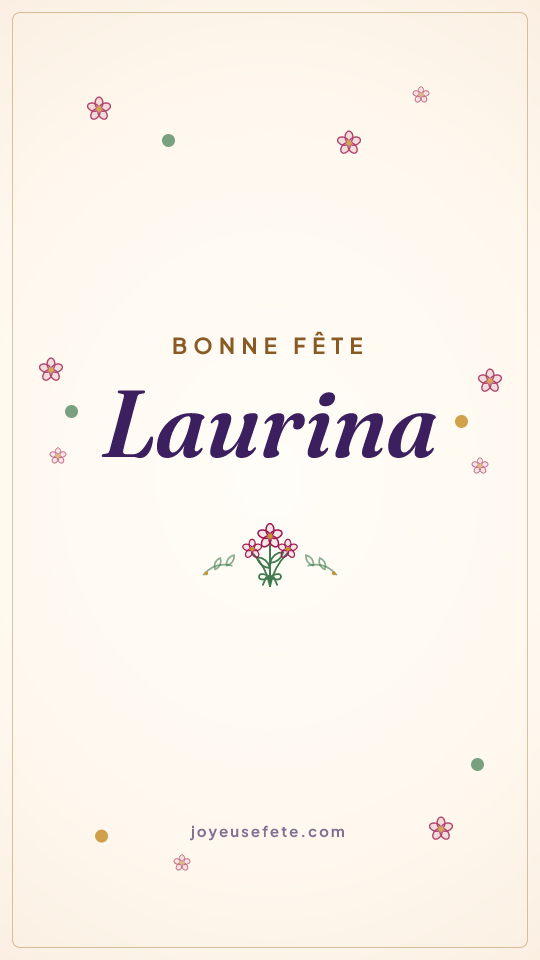 Image « Bonne fête Laurina » au format story
