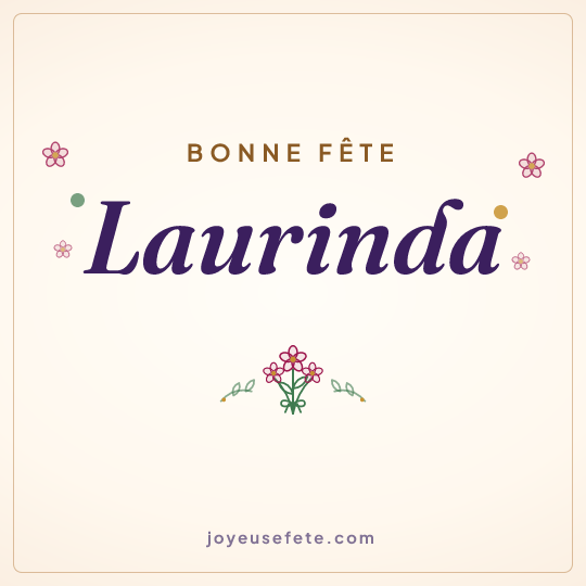 Image carrée « Bonne fête Laurinda » pour WhatsApp
