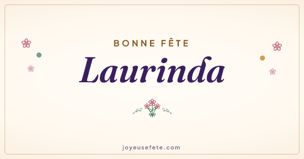 Image « Bonne fête Laurinda » au format large