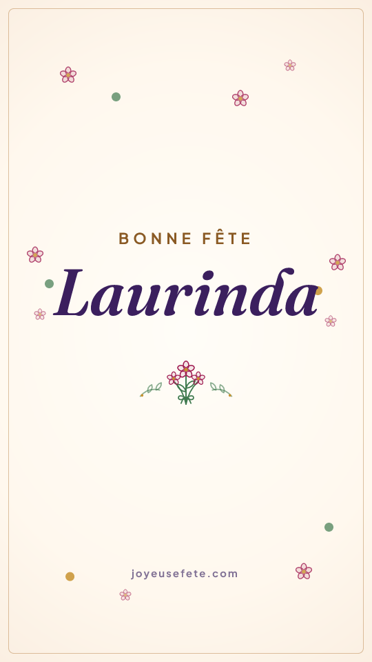 Image « Bonne fête Laurinda » au format story