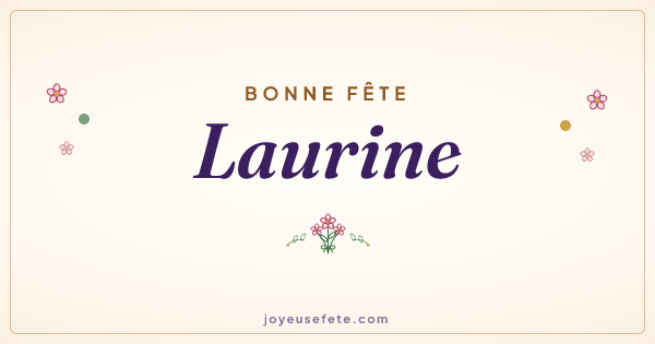 Image « Bonne fête Laurine » au format large