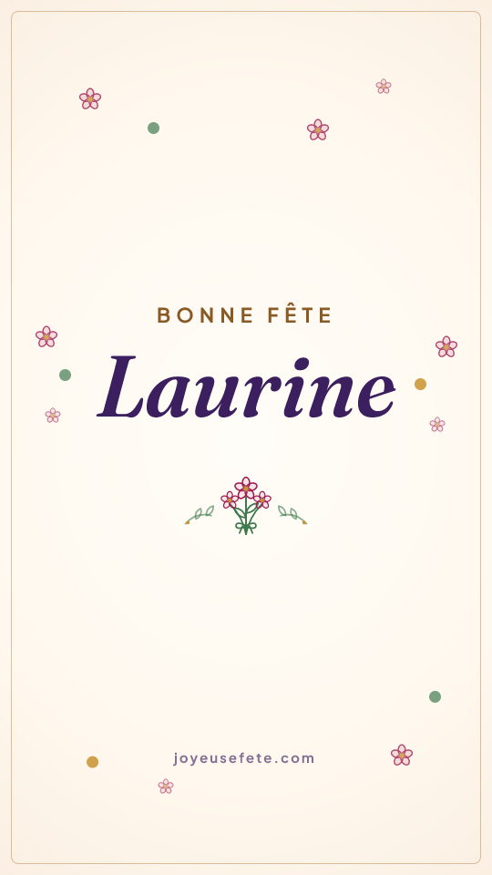 Image « Bonne fête Laurine » au format story