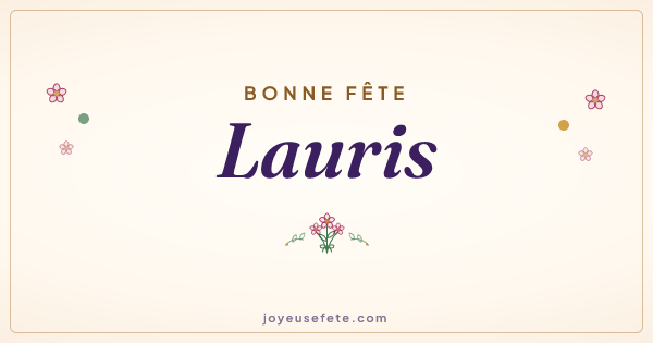 Image « Bonne fête Lauris » au format large