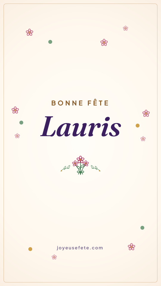 Image « Bonne fête Lauris » au format story