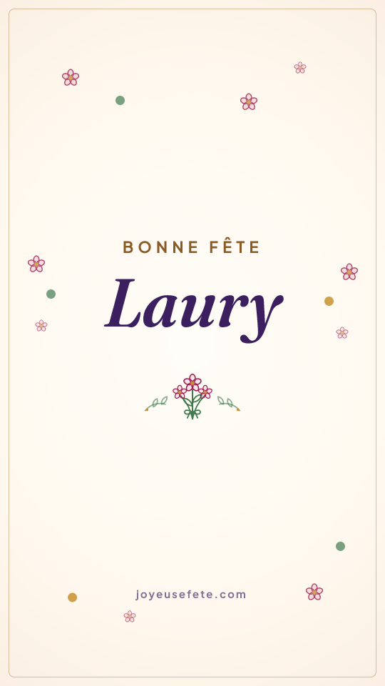Image « Bonne fête Laury » au format story