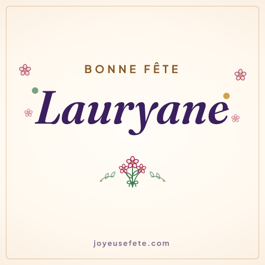 Image carrée « Bonne fête Lauryane » pour WhatsApp