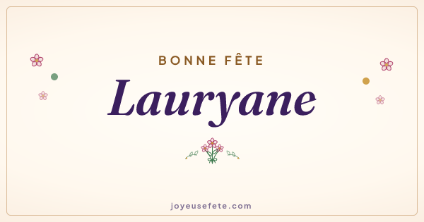 Image « Bonne fête Lauryane » au format large