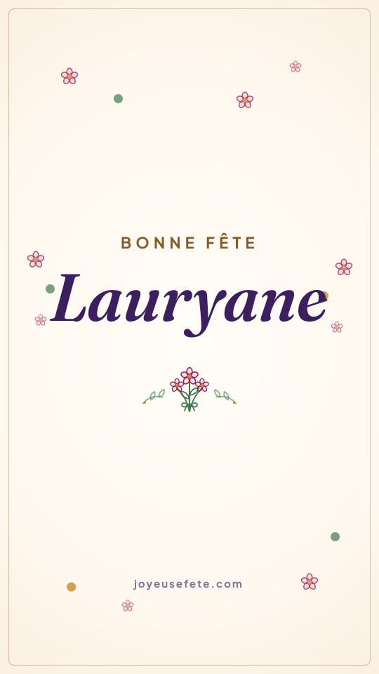 Image « Bonne fête Lauryane » au format story