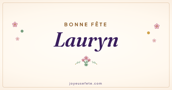 Image « Bonne fête Lauryn » au format large