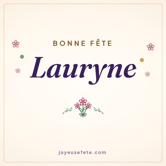 Image carrée « Bonne fête Lauryne » pour WhatsApp