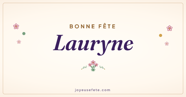 Image « Bonne fête Lauryne » au format large