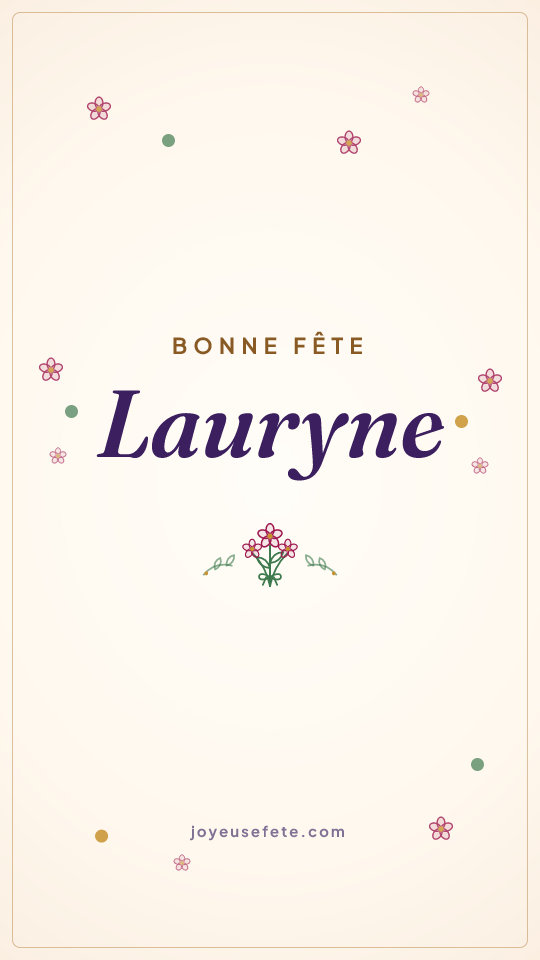 Image « Bonne fête Lauryne » au format story