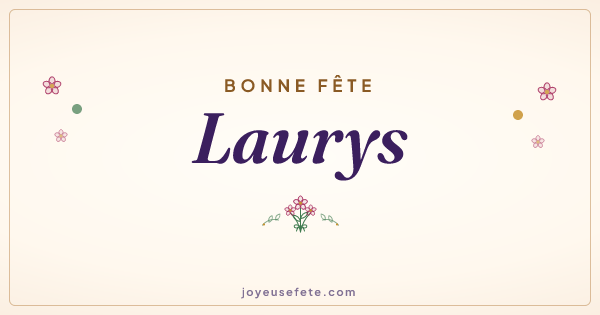 Image « Bonne fête Laurys » au format large