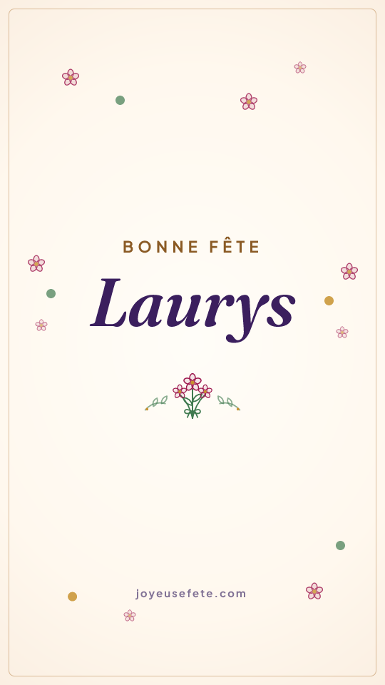 Image « Bonne fête Laurys » au format story