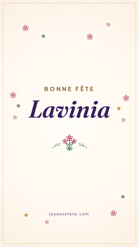 Image « Bonne fête Lavinia » au format story