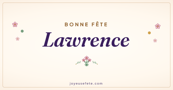 Image « Bonne fête Lawrence » au format large
