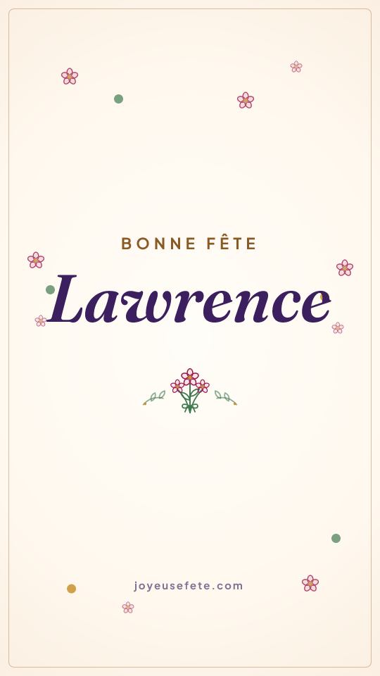 Image « Bonne fête Lawrence » au format story