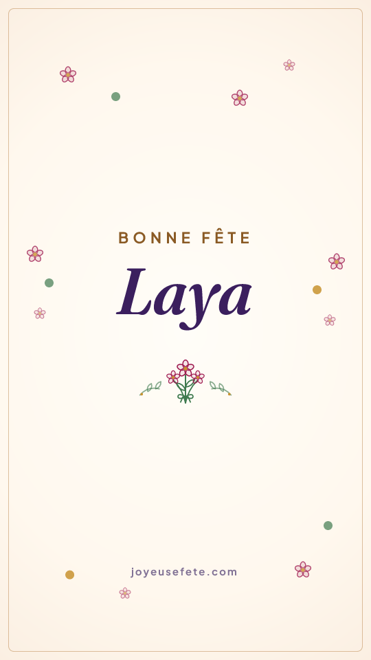 Image « Bonne fête Laya » au format story