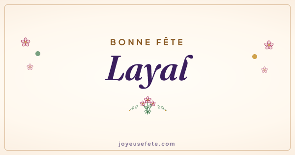 Image « Bonne fête Layal » au format large
