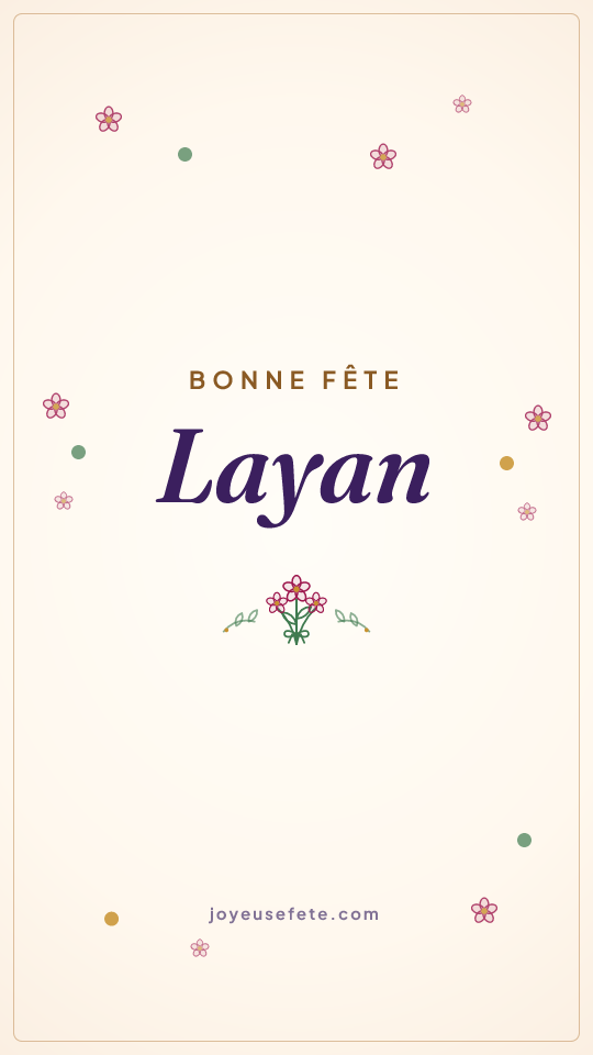 Image « Bonne fête Layan » au format story
