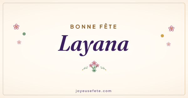 Image « Bonne fête Layana » au format large