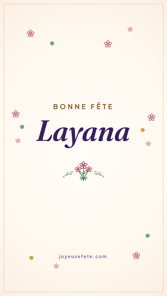 Image « Bonne fête Layana » au format story