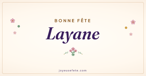 Image « Bonne fête Layane » au format large