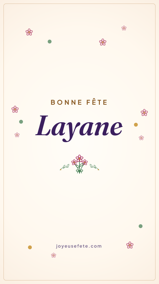 Image « Bonne fête Layane » au format story