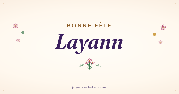 Image « Bonne fête Layann » au format large
