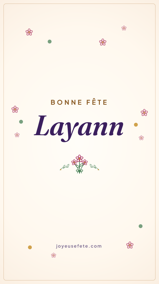 Image « Bonne fête Layann » au format story