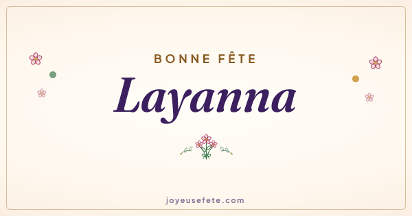 Image « Bonne fête Layanna » au format large