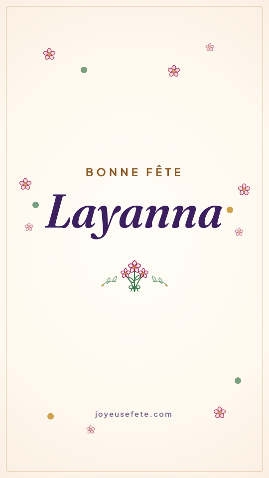 Image « Bonne fête Layanna » au format story