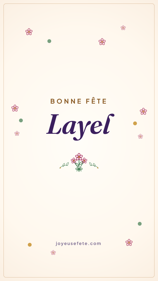 Image « Bonne fête Layel » au format story