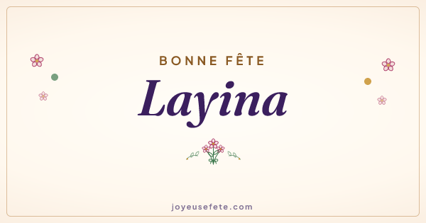 Image « Bonne fête Layina » au format large