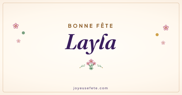 Image « Bonne fête Layla » au format large