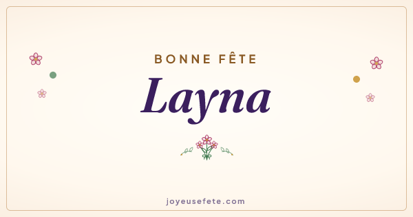 Image « Bonne fête Layna » au format large