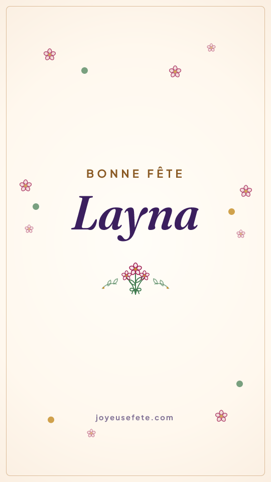 Image « Bonne fête Layna » au format story