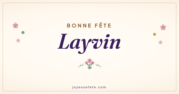 Image « Bonne fête Layvin » au format large