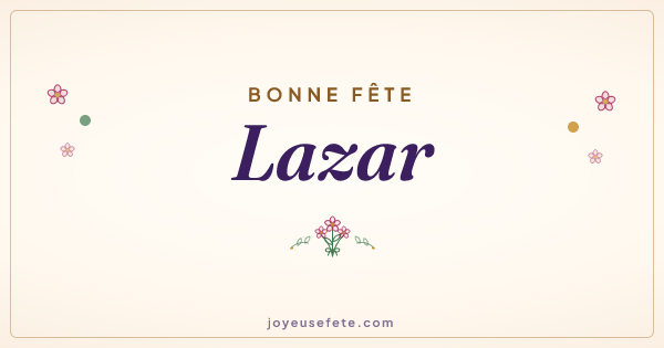 Image « Bonne fête Lazar » au format large