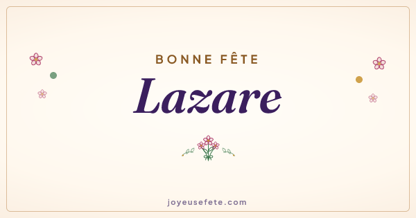 Image « Bonne fête Lazare » au format large
